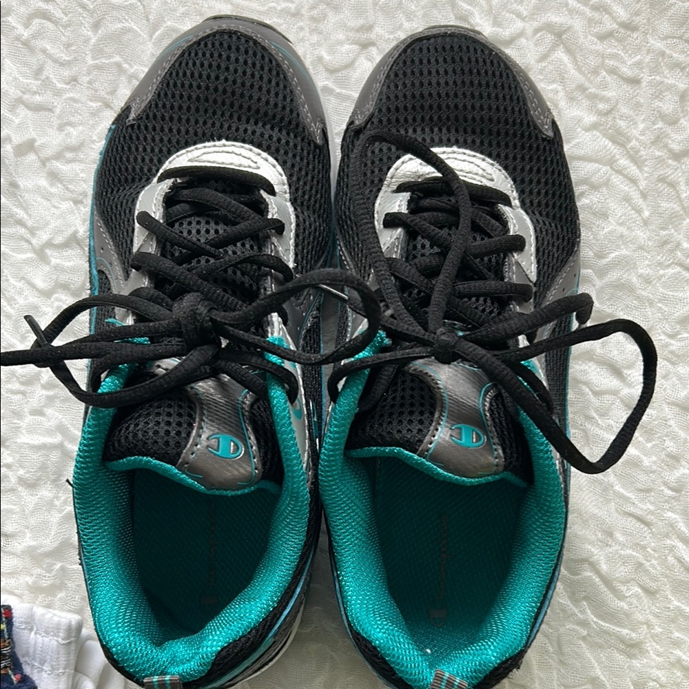Champion Black and Teal Sneakers